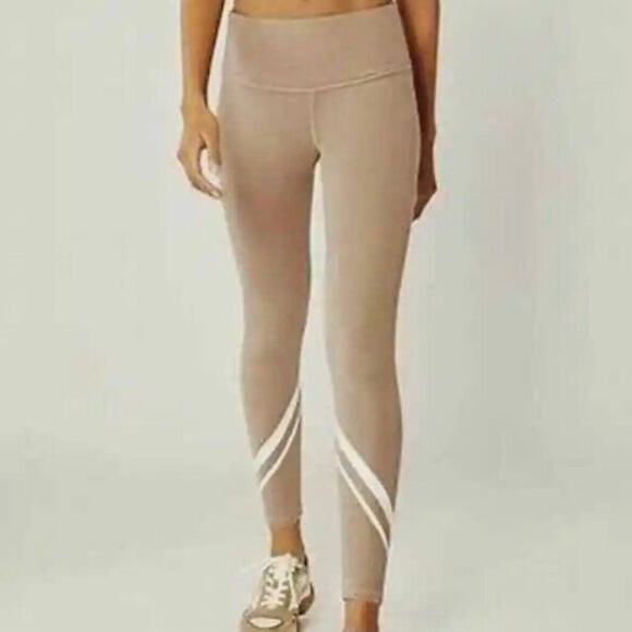 Tory Burch Sport Mid Rise Compression Chevron Melange Leggings Size Small - Picture 1 of 8